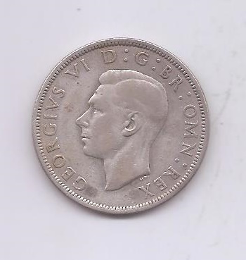 GRAN BRETAÑA DEL AÑO 1940 DE 1/2 CROWN